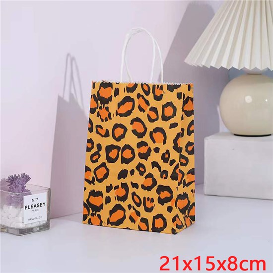 Leopard Print Paper Bag Gift Bag Treat Bag Goodie Bag