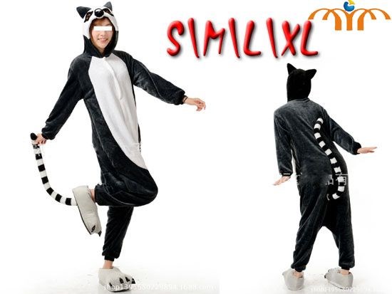 Cartoon Coon Kigurumi Onesie Cosplay Animal Jumpsuit Costume