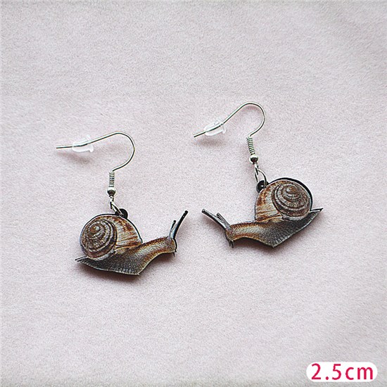 Funny Snail Acrylic Earrings