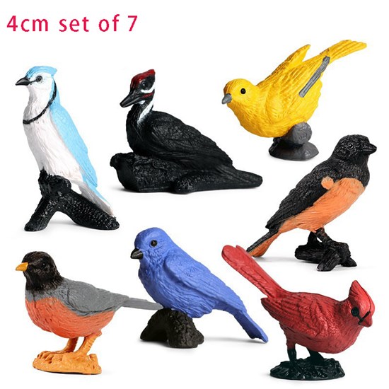 Robin Oriole Figure Toy Birds Set