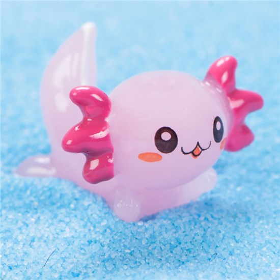 Pink Axolotl Resin Figurines Cute Sea Animal Figure Toy