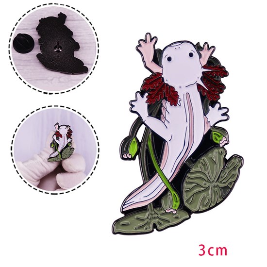 Axolotl Cartoon Enamel Brooch Pin Badge