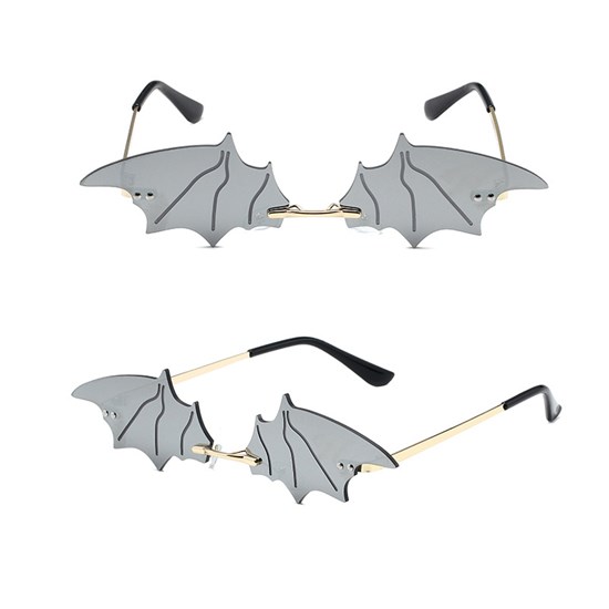 Rimless Cute Sunglasses Bat Glasses