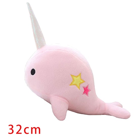 Cute Pink Narwhal Stuffed Animal Plush Toy Adorable Soft Whale Plush Toys