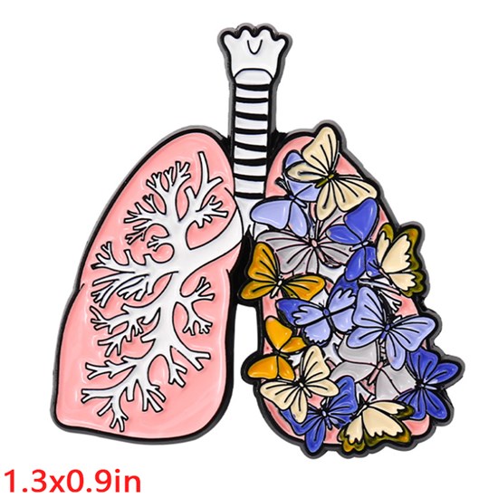 Butterfly Lung Enamel Pin Brooch Lungs Doctors Gifts Nurse Doctor Lungs Medical Badge
