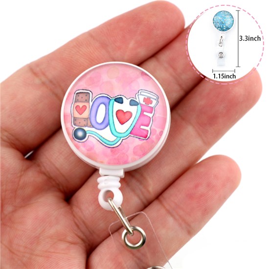 Nurse Doctor Medical Badge Reel Retractable Badge Holder Cute Nursing Badge Reel