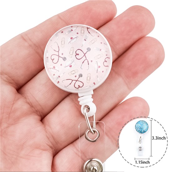 Nurse Doctor Medical Badge Reel Retractable Badge Holder Cute Nursing Badge Reel