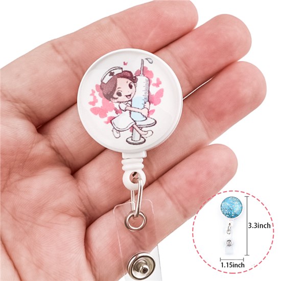 Nurse Doctor Medical Badge Reel Retractable Badge Holder Cute Nursing Badge Reel