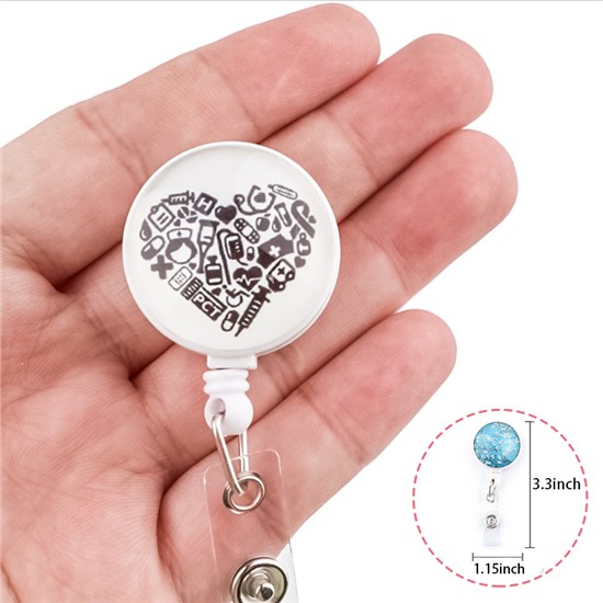 Nurse Doctor Medical Badge Reel Retractable Badge Holder Cute Nursing Badge Reel
