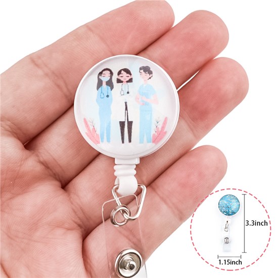 Nurse Doctor Medical Badge Reel Retractable Badge Holder Cute Nursing Badge Reel