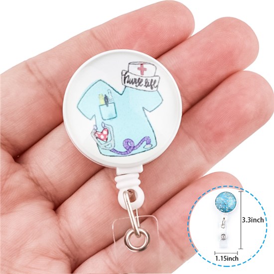 Nurse Doctor Medical Badge Reel Retractable Badge Holder Cute Nursing Badge Reel