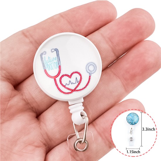 Nurse Doctor Medical Badge Reel Retractable Badge Holder Cute Nursing Badge Reel