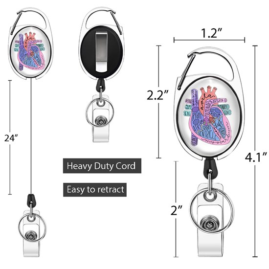 Nurse Doctor Medical Badge Reel Clip Retractable Badge Holder