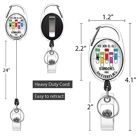 Nurse Doctor Medical Badge Reel Clip Retractable Badge Holder