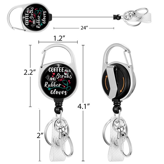 Nurse Doctor Medical Badge Reel Clip Retractable Badge Holder