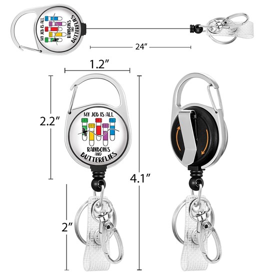 Nurse Doctor Medical Badge Reel Clip Retractable Badge Holder