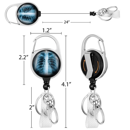 Nurse Doctor Medical Badge Reel Clip Retractable Badge Holder