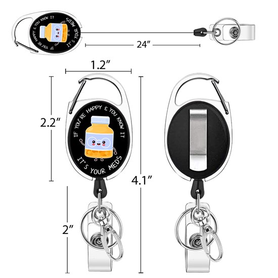 Nurse Doctor Medical Badge Reel Clip Retractable Badge Holder