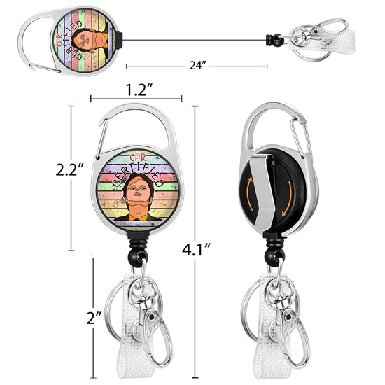 Nurse Doctor Medical Badge Reel Funny Nursing ID Badge Reel Clip Retractable Badge Holder The Office