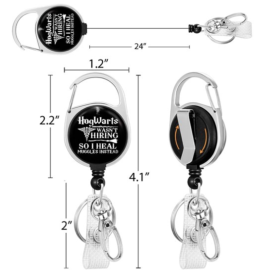 Nurse Doctor Medical Badge Reel Funny Nursing ID Badge Reel Clip Retractable Badge Holder