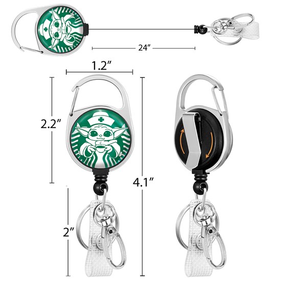 Nurse Doctor Medical Badge Reel Funny Nursing ID Badge Reel Clip Retractable Badge Holder