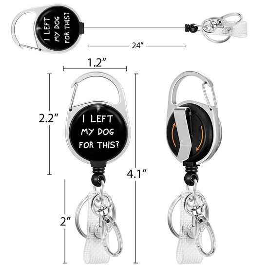 Nurse Doctor I Left My Dog for This Funny Badge Reel Clip Retractable Badge Holder