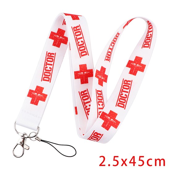 Nurse Doctor Medical Lanyard Keychain ID Badge Holder