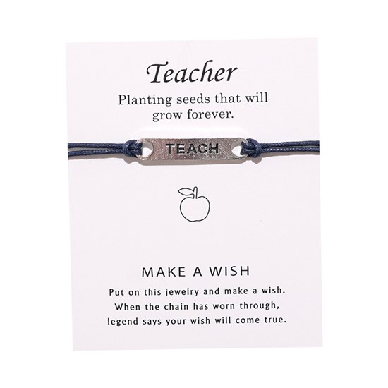 Teacher Blessing Card Bracelets Wish Bracelet