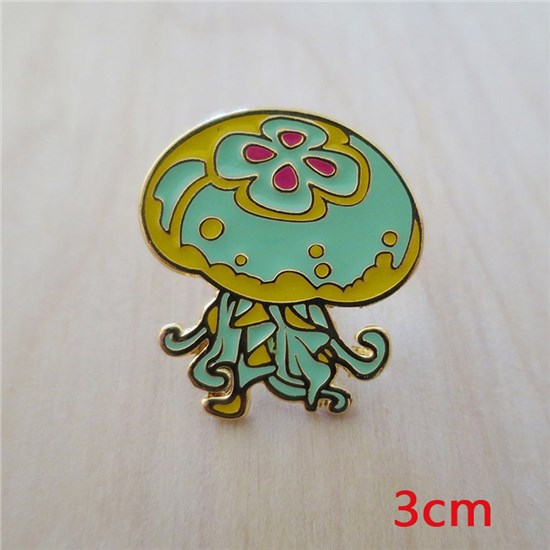 Cute Animal Funny Blue Jellyfish Enamel Pin Brooch Badge