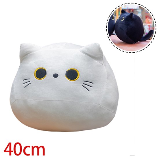 Grey Cat Plush Toy Creative Cat Shape Pillow Gift Animal Doll