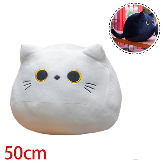 Grey Cat Plush Toy Creative Cat Shape Pillow Gift Animal Doll