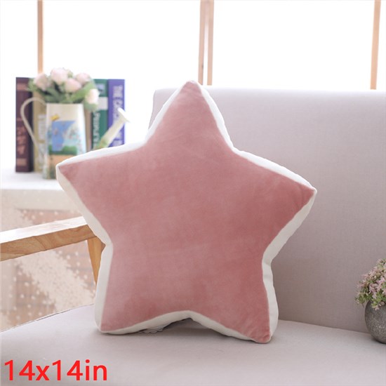 Pink Star Shaped Pillow Home Decorative Creative Cushion Plush Stuffed Pillow Candy Color Cushion