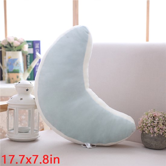 Moon Shaped Pillow Home Decorative Creative Cushion Plush Stuffed Pillow Candy Color Cushion