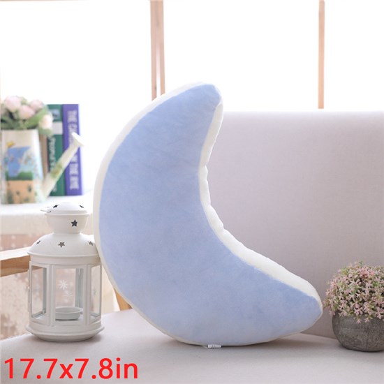 Moon Shaped Pillow Home Decorative Creative Cushion Plush Stuffed Pillow Candy Color Cushion