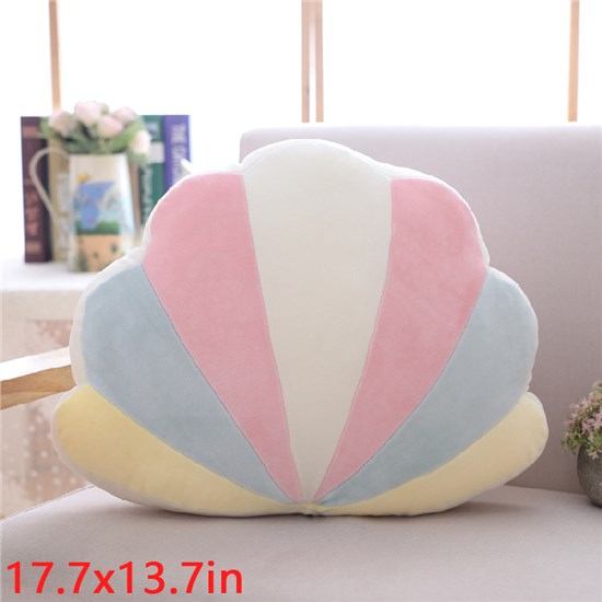 Shell Shaped Pillow Home Decorative Creative Cushion Plush Stuffed Pillow Candy Color Cushion