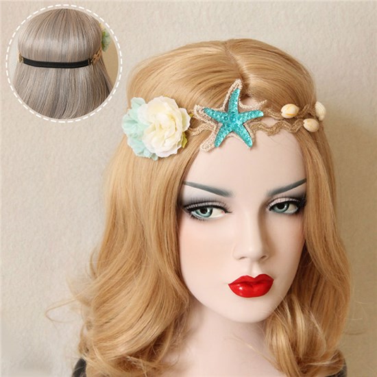 Bohemia Starfish Seashell Flower Hairband Mermaid Headband