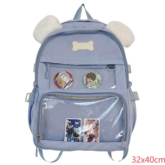 Anime Dog Blue Backpack Itabag