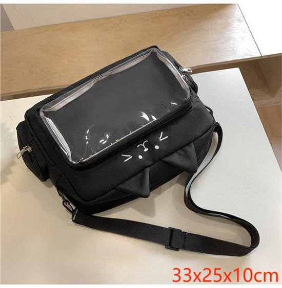Anime Cat Black Shoulder Bag Itabag