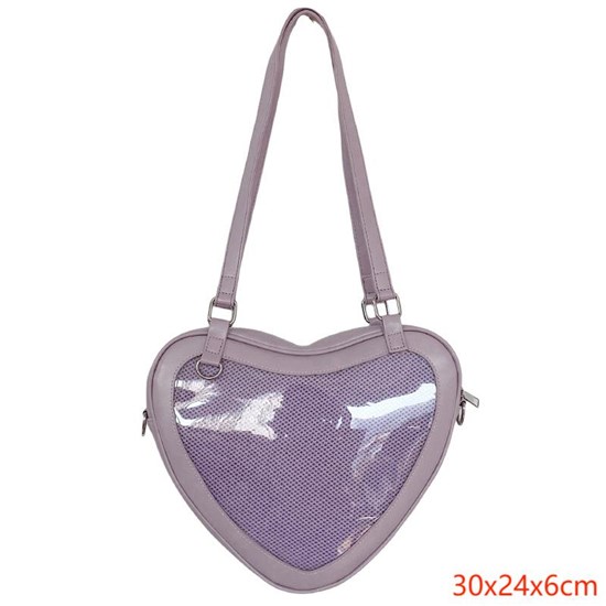 Anime Purple Heart PU Shoulder Bag Itabag