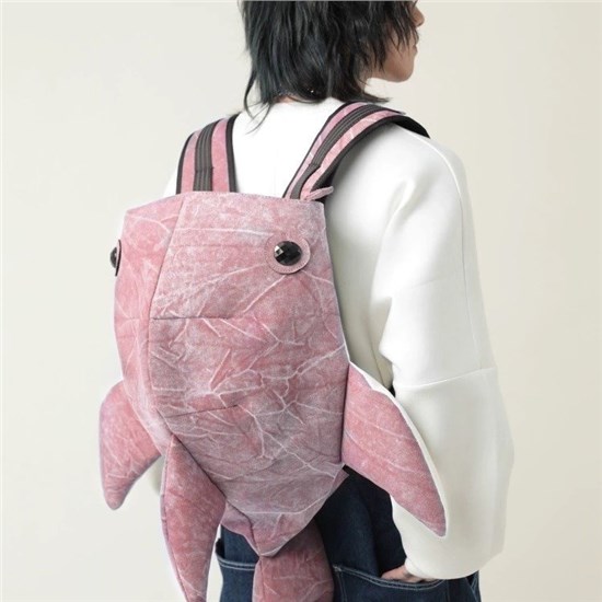 Shark Shaped Washed Canvas Backpack