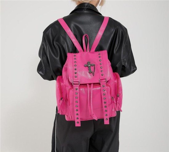 Punk Cross Bag PU Backpack