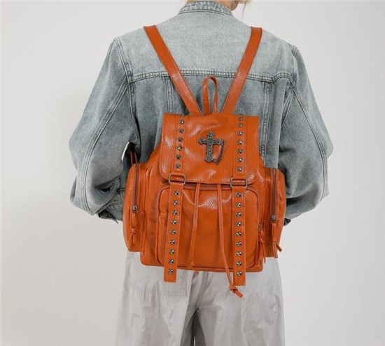 Punk Cross Bag PU Backpack