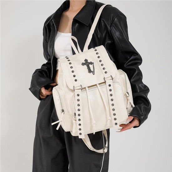 Punk Cross Bag PU Backpack