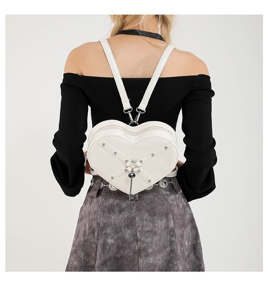 Punk Heart Bag PU Backpack