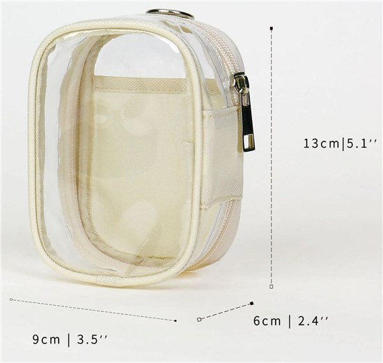 Clear Figure Display Bag,PVC Portable Small Dolls Storage Bag, Zipper Closure Carrying Display Case Pouch for Collectibles