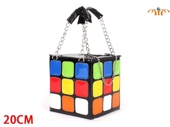 Anime Rubik's Cube PU Leather Shoulder Bag