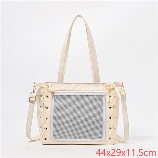 Lolita PU Itabag Clear Window Shoulder Bag Kawaii Anime Bag
