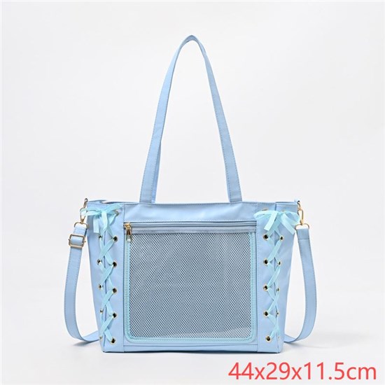 Lolita PU Itabag Clear Window Shoulder Bag Kawaii Anime Bag