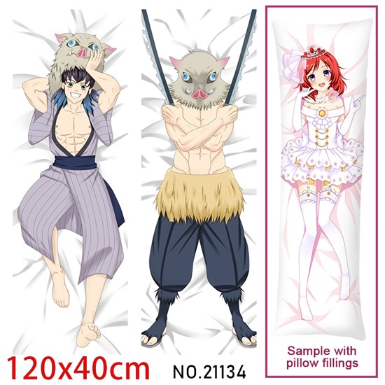 Anime Hashibira Inosuke Dakimakura Hugging Body Pillow Case Cover
