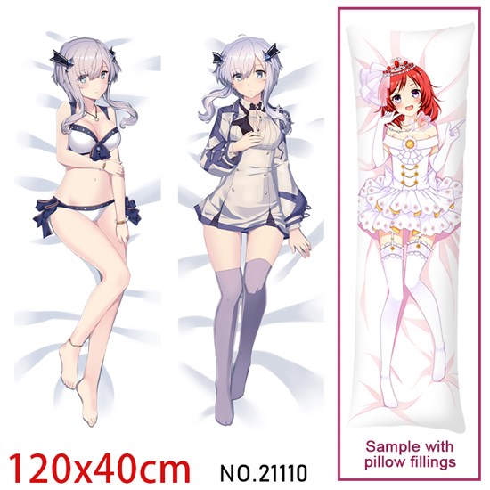Anime Girl Misha Necron Dakimakura Hugging Body Pillow Case Cover